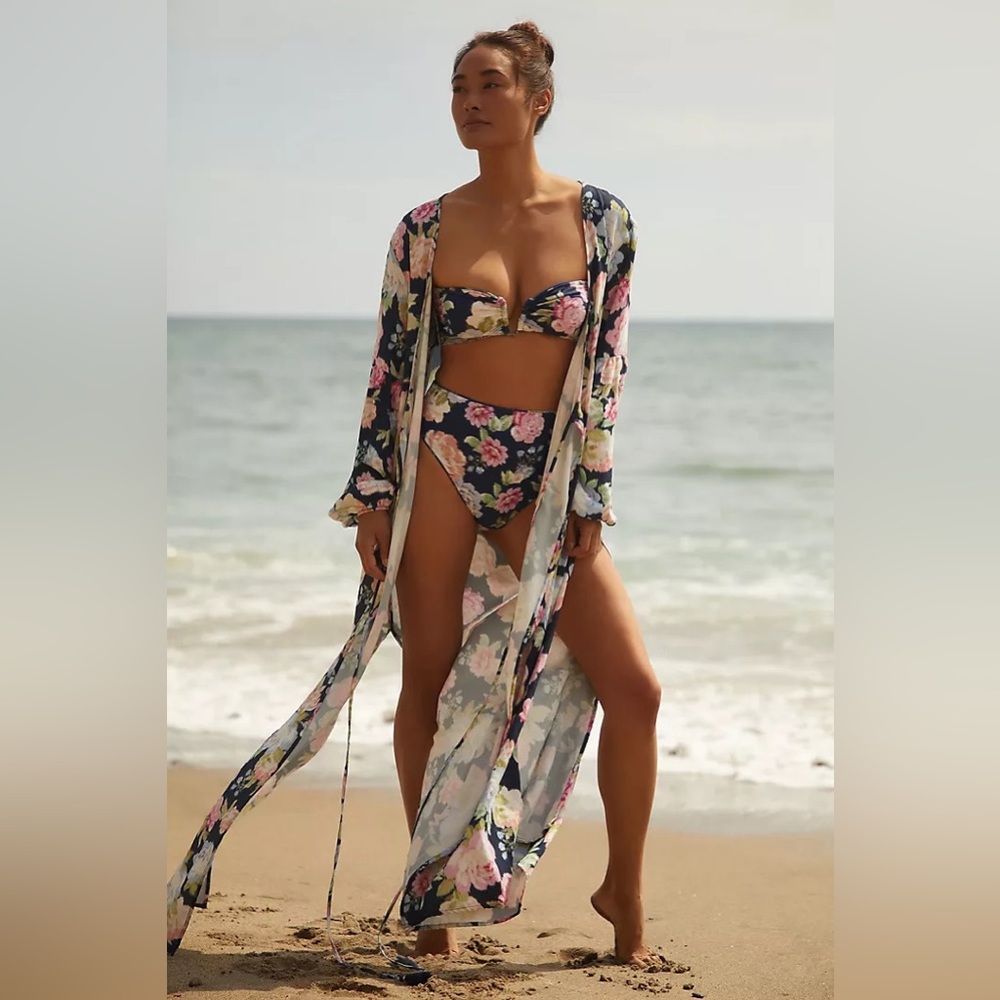 Maaji Floral Aubree Kimono Dress Cover Up - Picture 2 of 7